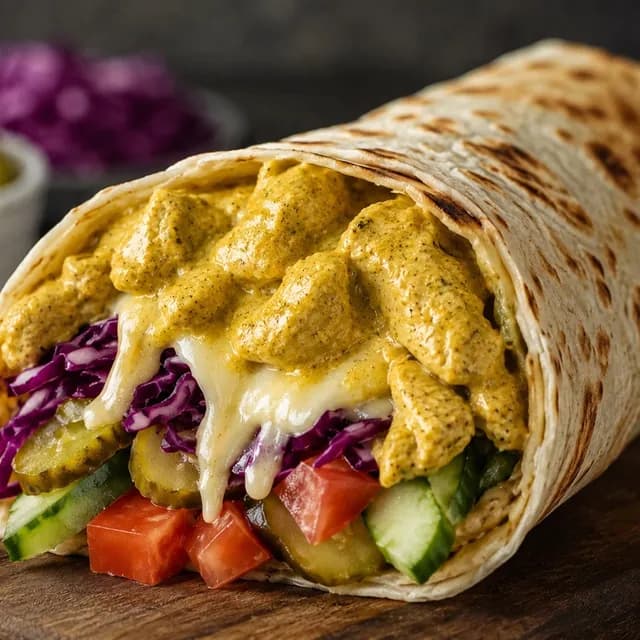 Köri Soslu Tavuk Roll