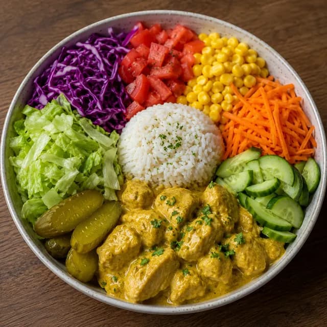 Köri Soslu Tavuk Bowl
